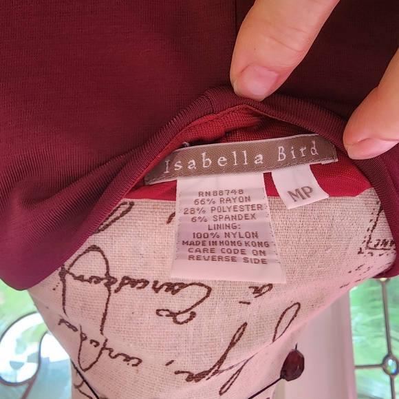 Isabella Bird Fit & Flare Claret Dress MP - Picture 6 of 9